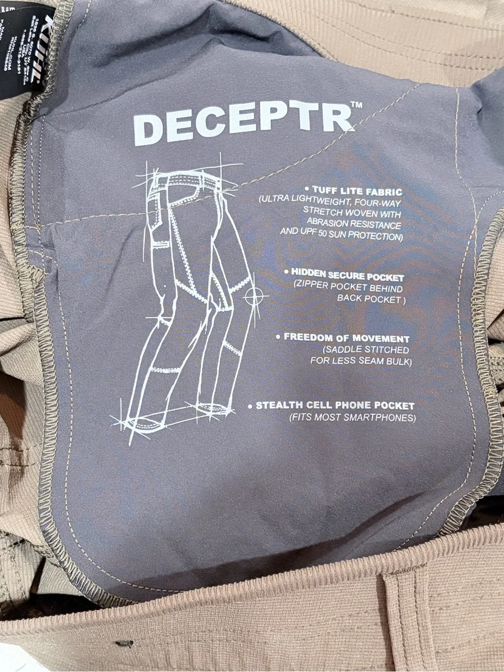 Kuhl- Men's Deceptr Pants in Olive Brown